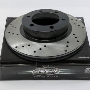 American Black DR31326 Professional Front Brake Rotors Drilled